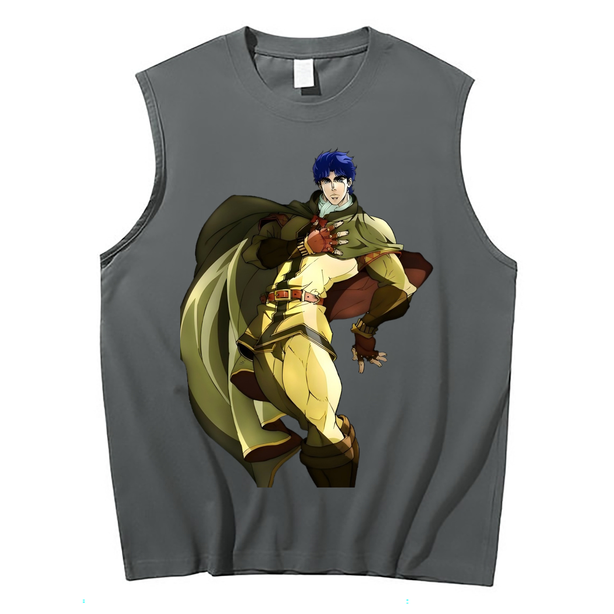 （画像用） ジョジョの奇妙な冒険 /ジョナサン?ジョースター JoJo's Bizarre Adventure Jonathan Joestar コットン100％タンクトップ（フロントプリント）